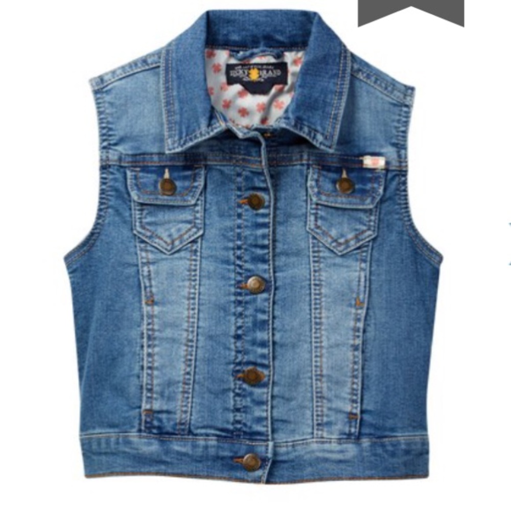 Little girl jean vest